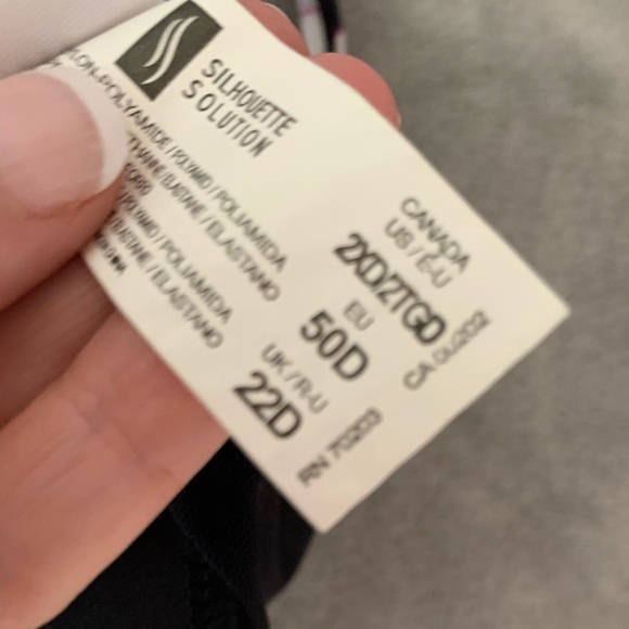 Silhouette Solutions Floral Tankini Top Sz 22D - Picture 12 of 12